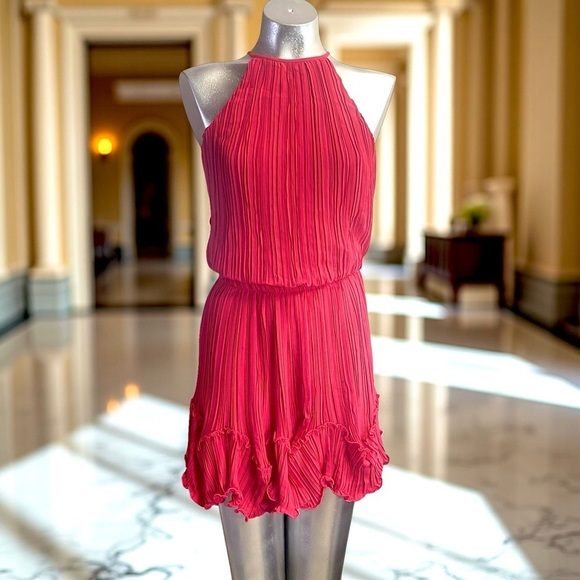 Halston Heritage Dresses & Skirts - Halston Heritage size 2 Elegant crimson Halter Dress - Mint